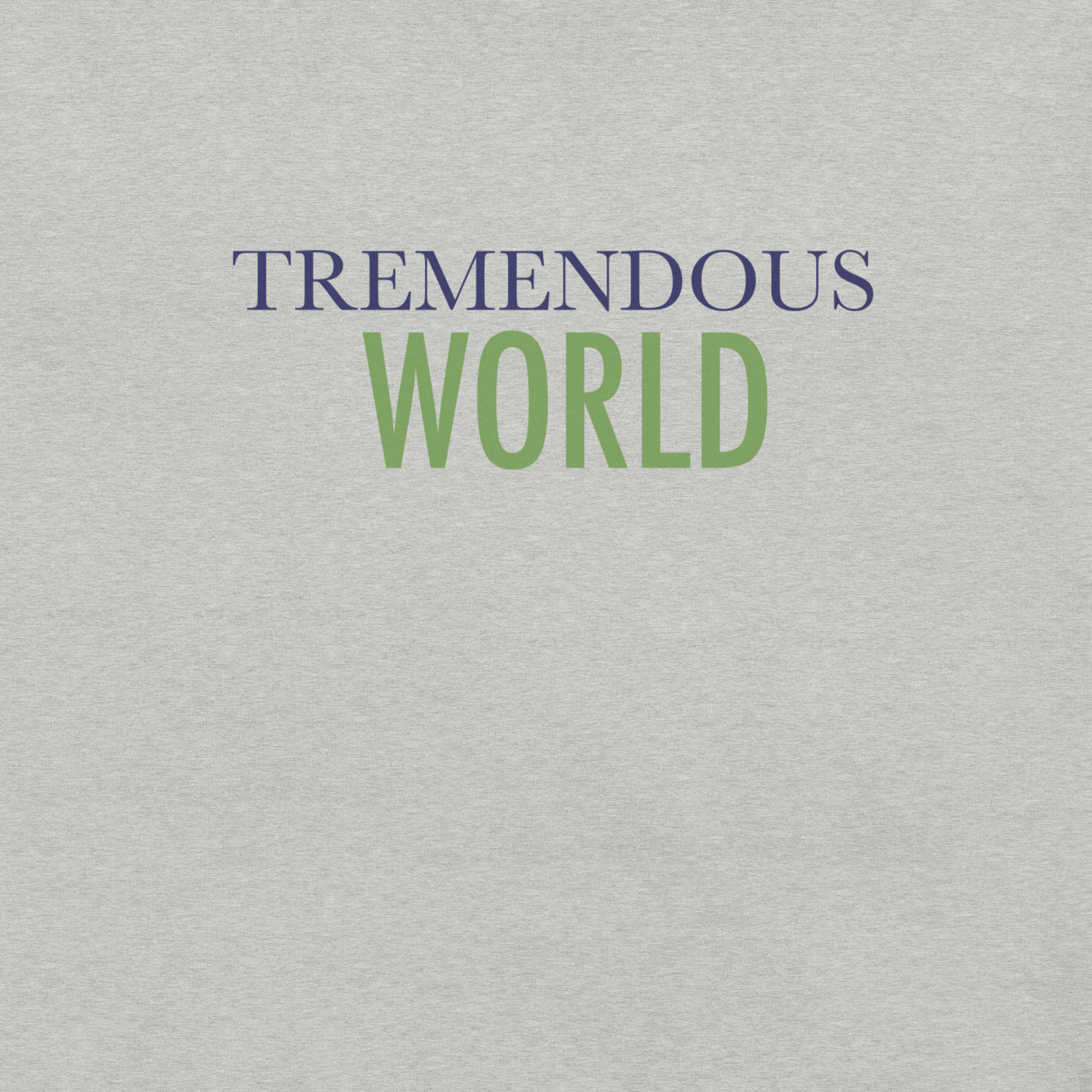 Tremendous World Core Collection Purple & Green Text Tee