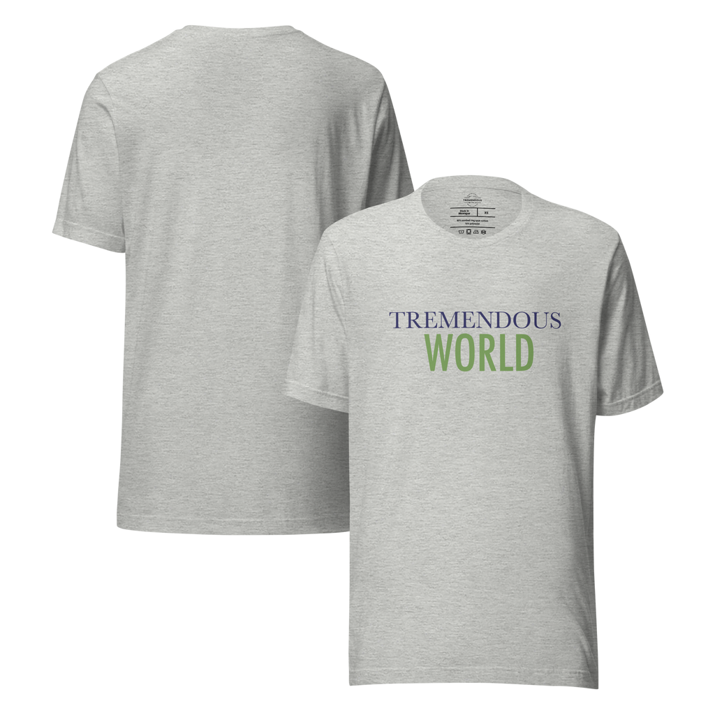 Tremendous World Core Collection Purple & Green Text Tee