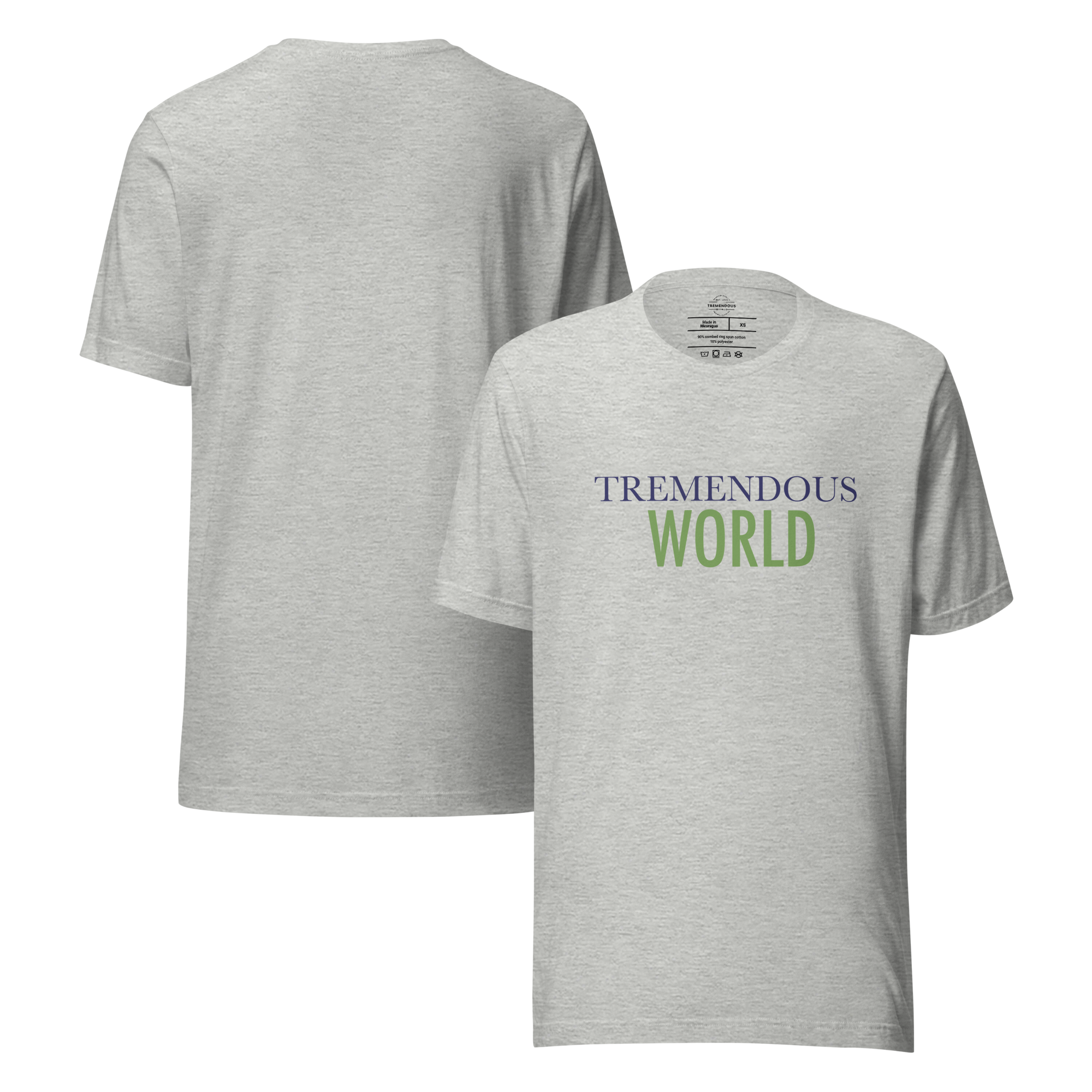 Tremendous World Core Collection Purple & Green Text Tee