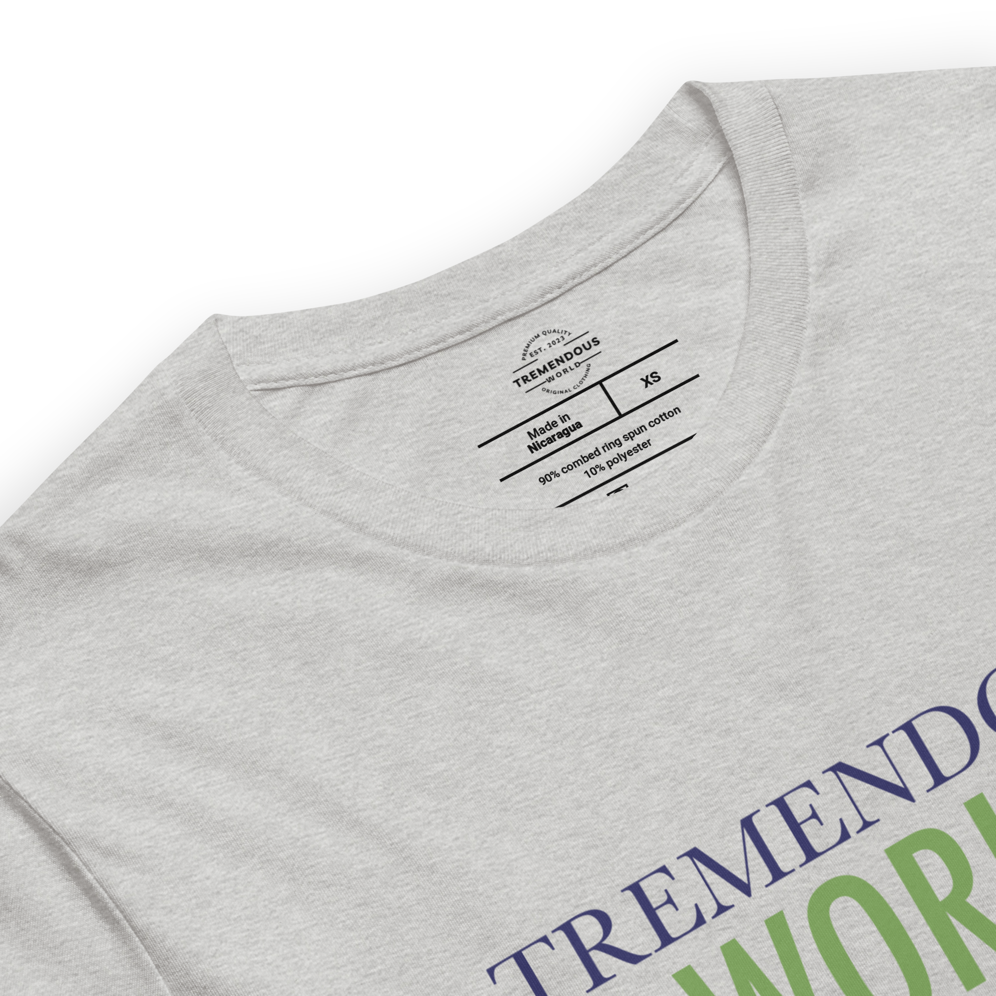 Tremendous World Core Collection Purple & Green Text Tee