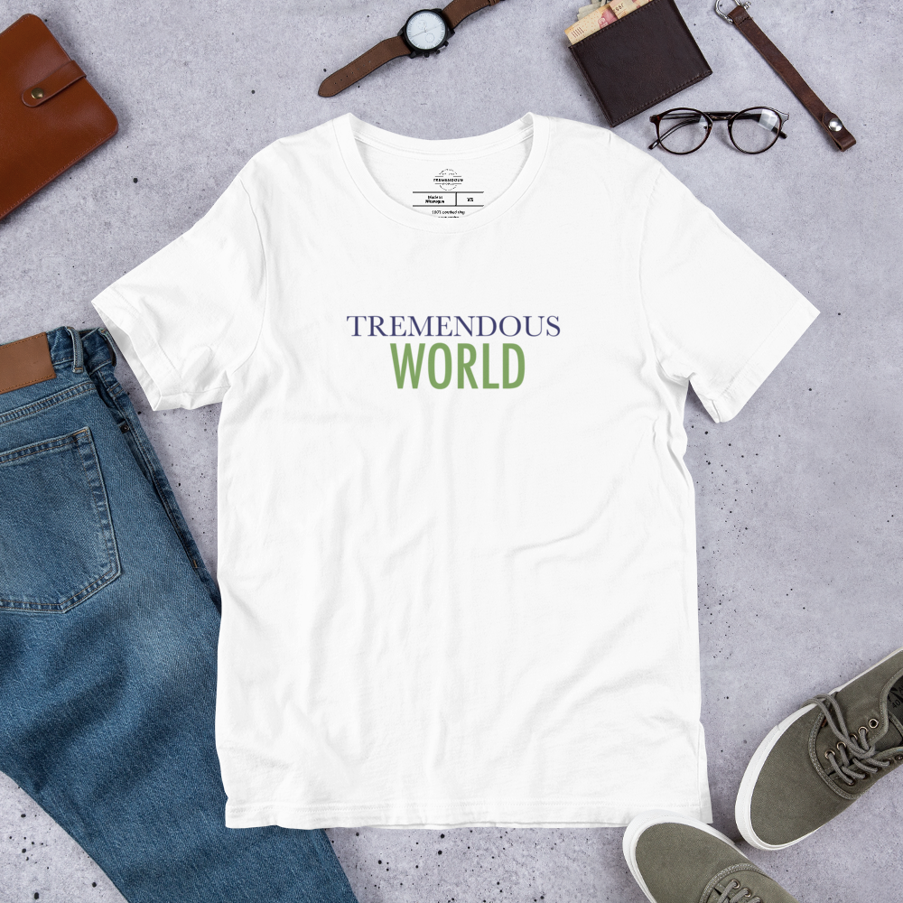 Tremendous World Core Collection Purple & Green Text Tee