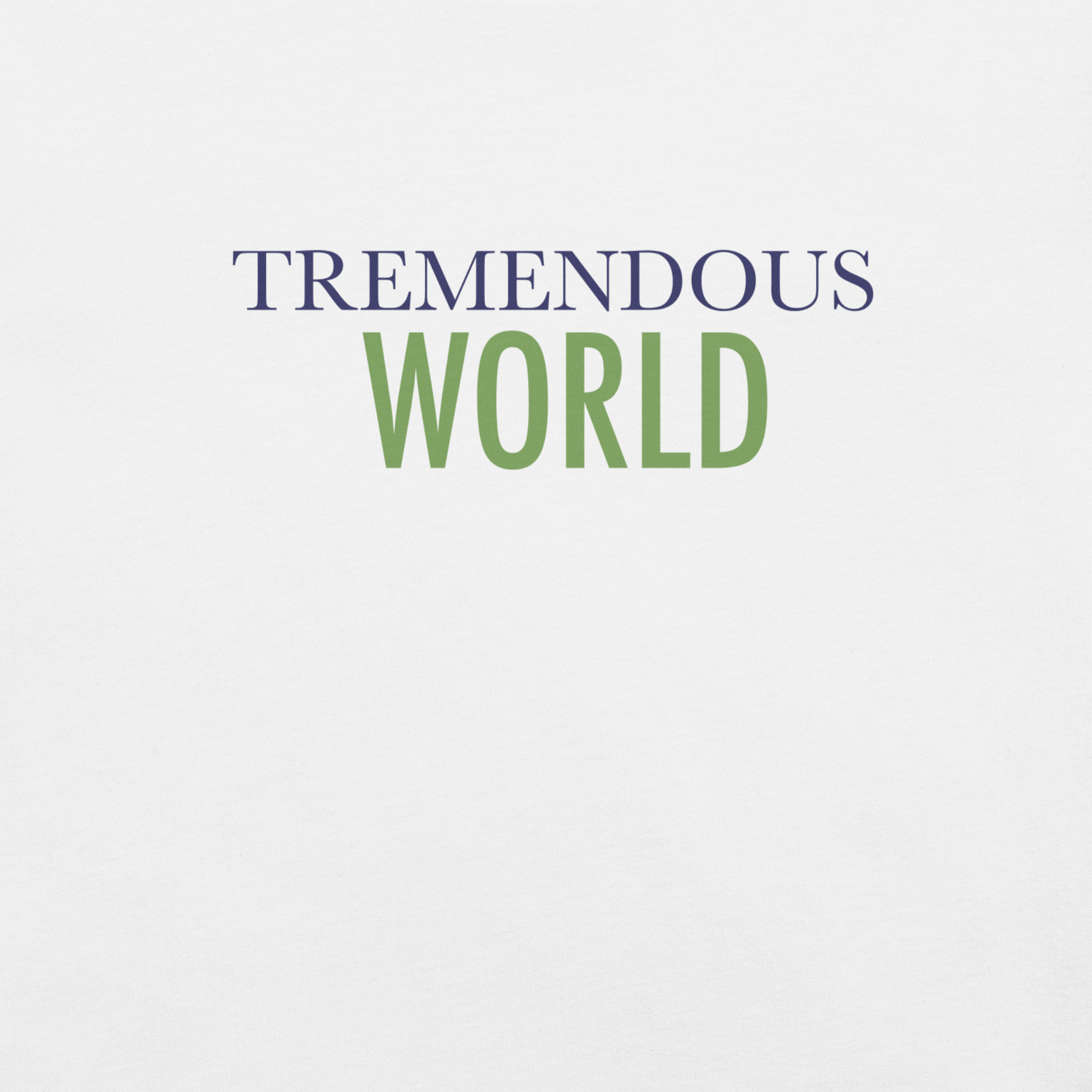 Tremendous World Core Collection Purple & Green Text Tee