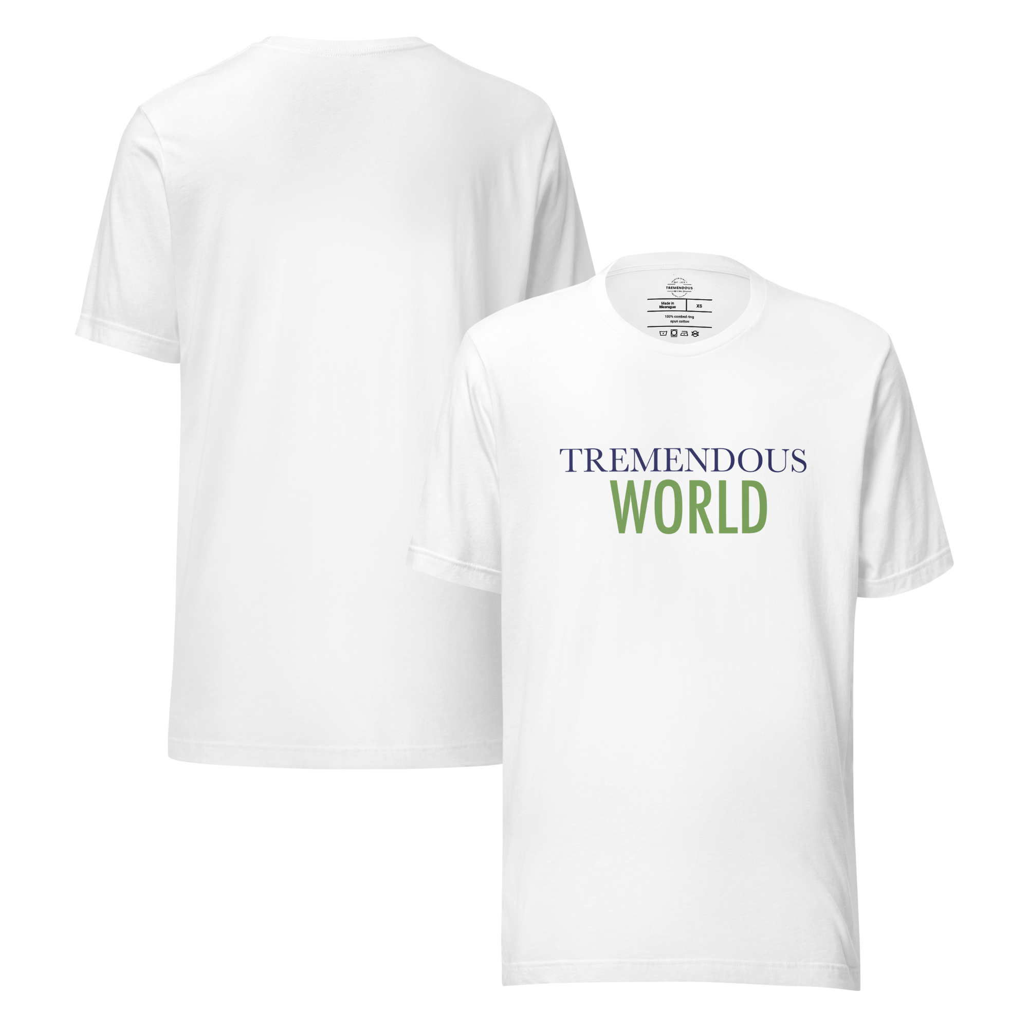 Tremendous World Core Collection Purple & Green Text Tee