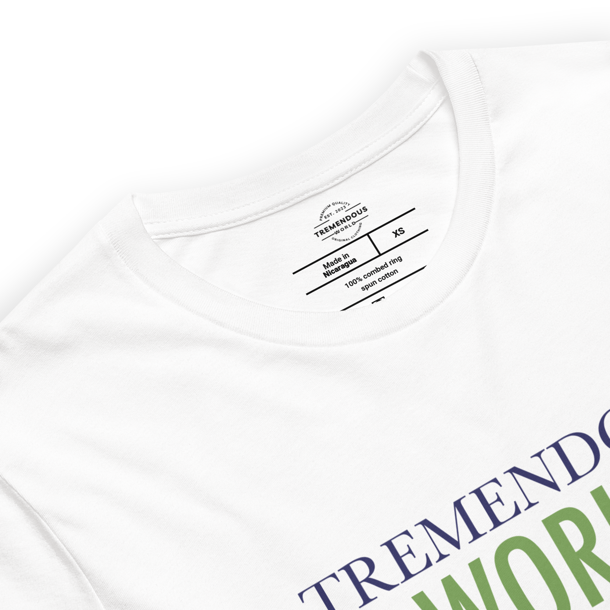 Tremendous World Core Collection Purple & Green Text Tee